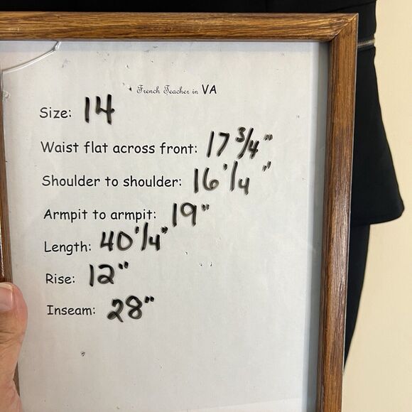 Eloquii Women’s Jumpsuit Sz 14 Black Open Back Zip Off Peplum Scuba Knit - Picture 9 of 9